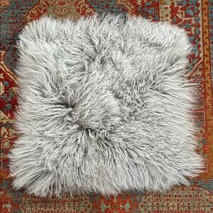 West Elm Mongolian Lamb Pillow Cover 24” x 24” (Set of 2)